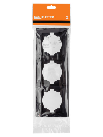 Рамка 3-х постовая горизонтальная графит "Лама" TDM