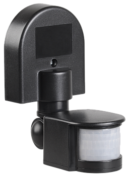 Датчик движения ДД-008 1100Вт 180град 12м IP44 черный IEK