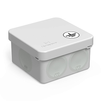 Коробка уравнивания потенциалов (КУП) 60-0200-У для прямого монтажа двухкомпонентная безгалогенная (HF) 70х70х40 (150шт/кор) Промрукав