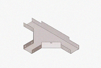Лоток тройниковый глухой ОТГ 300х65 УХЛ1, оцинкованный лист S1,0