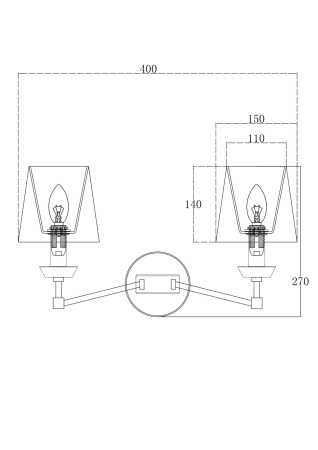 Бра 2*E14 40Вт Никель IP20 Beira MOD064WL-02N Maytoni