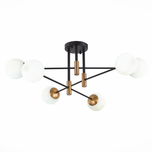 Люстра потолочная Бронза,Черный/Белый E27 6*40Вт SL1203.402.06 ST LUCE