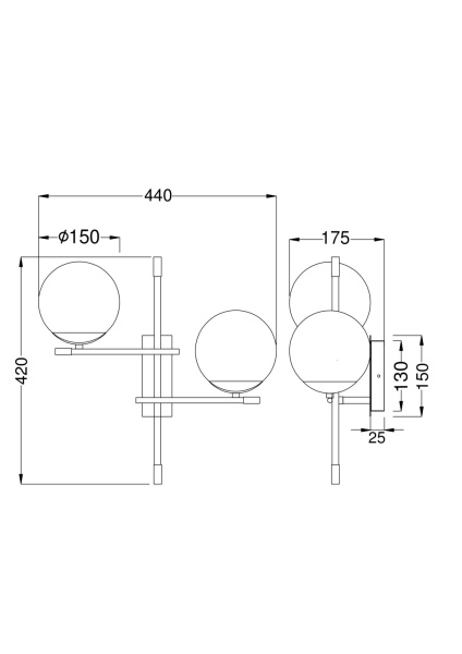 Бра 2*E14 40Вт Матовое Золото IP20 Nostalgia MOD048WL-02G Maytoni