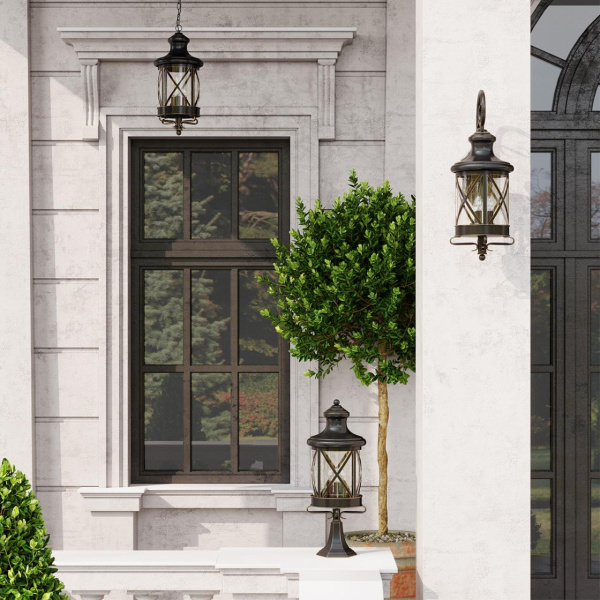 Уличный св-к-подвес IP44 E14 3*60W 220V SATION черный/золотая патина ODEON LIGHT