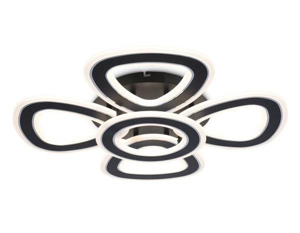 Светильник светодиодный потолочный с пультом FA8926/4+1 BK/CH черный/хром 163W 3000K-6400K 590*590*120 (ПДУ РАДИО 2.4G) Ambrella Light