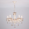 Люстра с хрусталем 5*E14 60Вт белый с золотом IP20 Elisha (3281/5 белый с золотом) Eurosvet