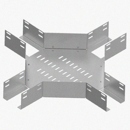 Лоток крестообразный глухой КМГ 200х80 УТ1,5, оцинкованный лист S1,5