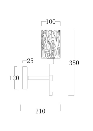 Настенный светильник (бра) 1*E14 60Вт Хром IP20 Elsa FR5133WL-01CH Freya