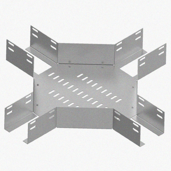 Лоток крестообразный глухой КМГ 200х80 УТ1,5, оцинкованный лист S1,5