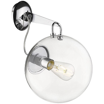 Светильник настенный Хром/Прозрачный E27 1*60Вт WE203.01.101 WERTMARK