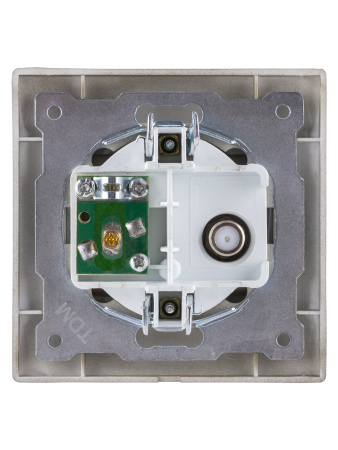 Розетка TV ("мама") + SAT (F-разъем) 0-2400МГц бронза "Лама" TDM