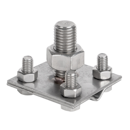 Зажим прута на штыре, пластина d(56x56)мм Ni PROxima EKF Зажим прута на штыре, пластина d(56x56)мм Ni PROxima EKF