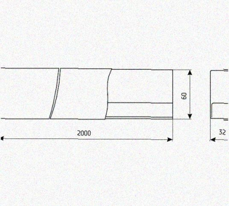 Лоток ЛМ60.30 УТ1,5, с разъеденителем и крышкой, оцинкованный лист, S0,8