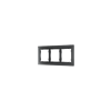 Рамка стеклянная Voltum S70 на 3 поста, (графит, стекло)