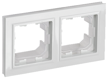 BRITE Рамка 2-местная IP44 РУ-2-БрБ-44 белый IEK