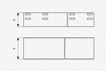 Лоток глухой ЛМГ 400х65х3000 УТ1,5, оцинкованный лист, S1,0