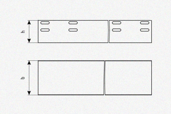 Лоток глухой ЛМГ 400х65х3000 УТ1,5, оцинкованный лист, S1,0