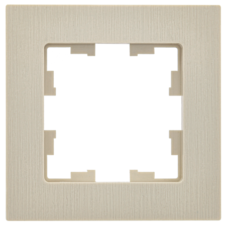 BRITE Рамка 1-мест. РУ-1-Бр беж. рифленый IEK
