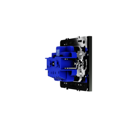 Розетка встраиваемая Voltum S70 с заземлением и защитными шторками, 16А, (титан)