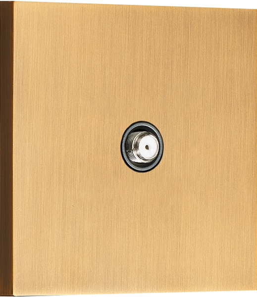 Donel N96 Спутниковая розетка SAT 1 Вых.: 950-2400 МГц, (F-разъём), Латунь, серия DT