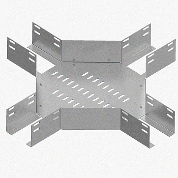 Лоток крестообразный перфорированный КМ 100х50 УТ1,5, оцинкованный лист S1,5