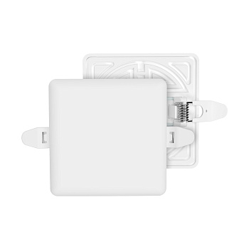 06-113 Панель светодиодная встраиваемая безрамочная FLP, 9Вт (6Вт+3Вт), 230В/50Гц, 770лм, 6500К, IP20, 90х90х21мм, квадрат, 3 режима свечения, регулир