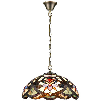 Люстра подвесная Бронза/Разноцветный E27 2*60Вт 826-806-02 VELANTE