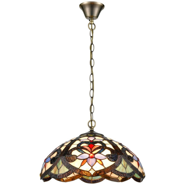 Люстра подвесная Бронза/Разноцветный E27 2*60Вт 826-806-02 VELANTE