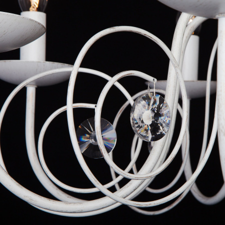 Люстра с двойным креплением 8*E14 60Вт белый с золотом IP20 Tomas (60018/8 белый с золотом) Eurosvet