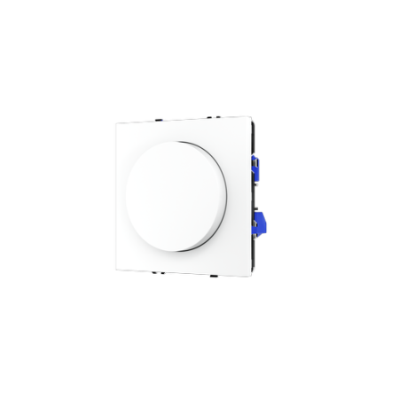 Светорегулятор встраиваемый Voltum S70 поворотно-нажимной 600 Вт, (белый матовый)