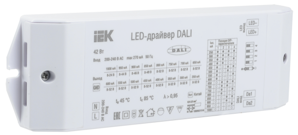 LED-драйвер DALI 42Вт 250-1000мА 8-52В IEK