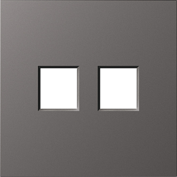 Donel S08 матовый титан накладка 2-я для розеток RJ45,TV,SAT, серия DB