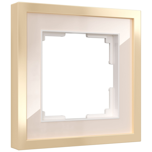 Baguette Рамка на 1 пост (айвори/латунь) Werkel