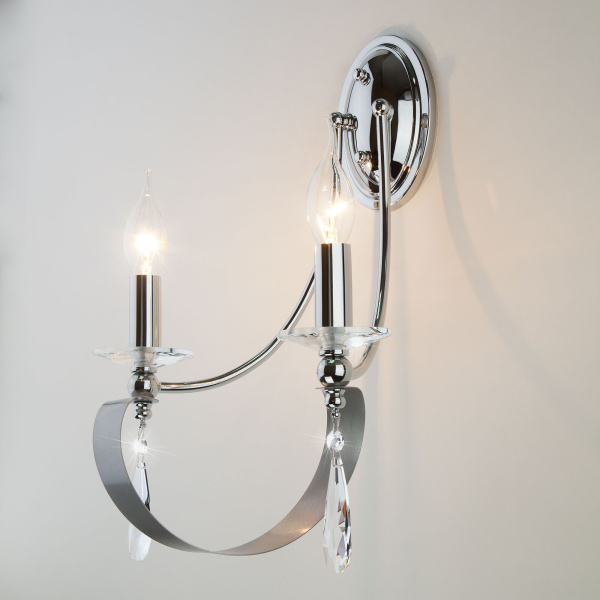 Бра в классическом стиле 2*E14 60Вт хром IP20 Adelia (60064/2 хром) Eurosvet