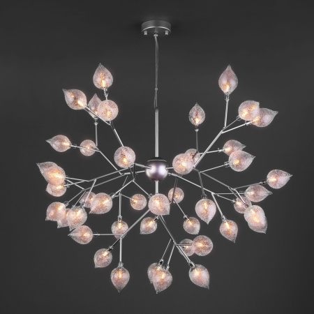 Подвесная люстра серебряного цвета 45*G4 3Вт серебряный IP20 Boccio (547 серебро) Bogate's