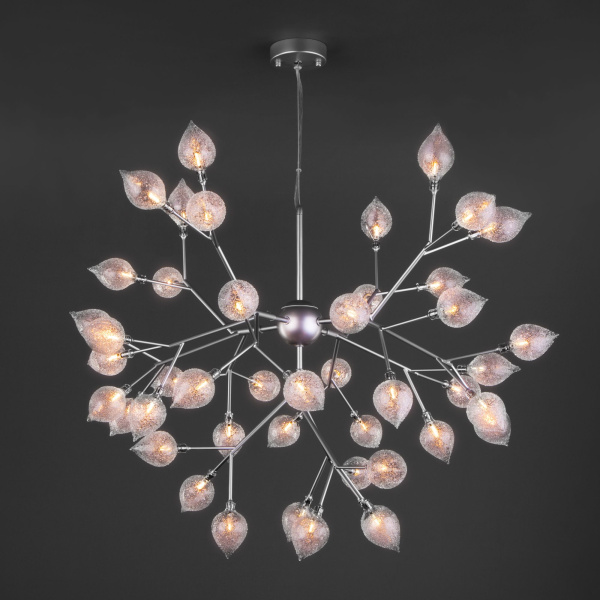 Подвесная люстра серебряного цвета 45*G4 3Вт серебряный IP20 Boccio (547 серебро) Bogate's