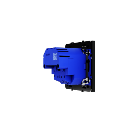 Розетка встраиваемая Voltum S70 с заземлением и защитными шторками, 16А, с USB, A+C, (черный матовый