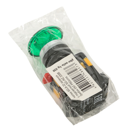 Кнопка AELA-22 зеленая с подсветкой NO+NC 220В Грибок PROxima EKF