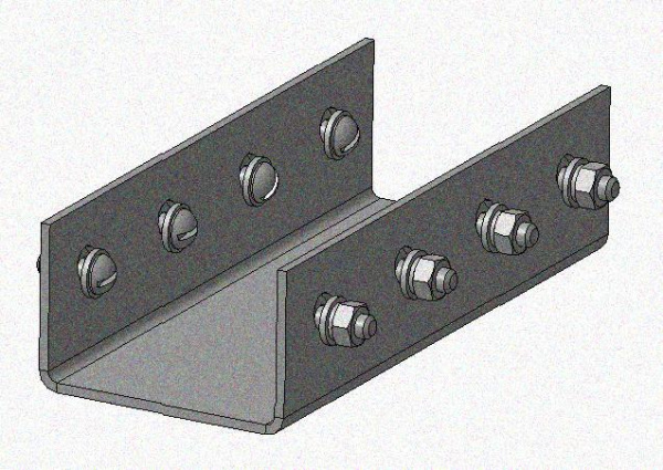 Соединитель стоек ССх4 УХЛ1, горячее цинкование, S4,0