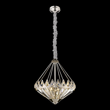 Люстра подвесная Никель/Прозрачный E14 8*40Вт WE146.08.203 WERTMARK