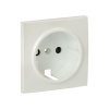 Валенсия Лицевая панель розетки 1-местной с/з 16А жемчуг с защ, штор, EKF