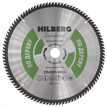 Диск пильный Industrial Дерево 315*30*100Т HW317 Hilberg