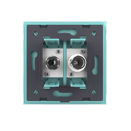 Розетка ТВ/Спутниковая SAT Зеленая Livolo