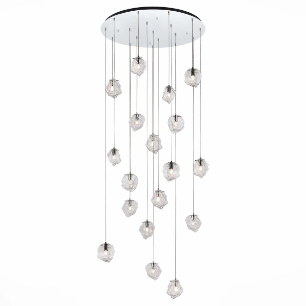 Светильник подвесной Хром/Прозрачный E14 18*40Вт SL1175.103.18 ST LUCE
