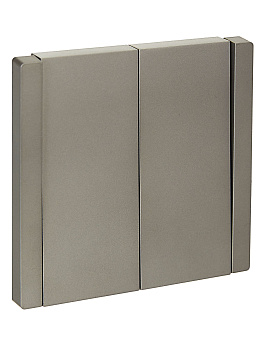 FORTE&PIANO Выключатель 2-клавишный 10А FP505 сталь IEK