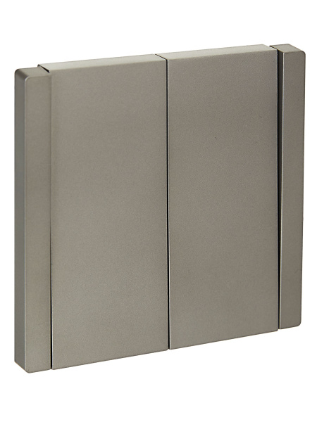 FORTE&PIANO Выключатель 2-клавишный 10А FP505 сталь IEK