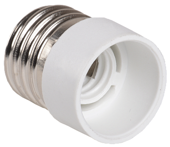 Переходник Е27-Е14 ПР27-14-К02 пластик белый (индивидуальный пакет) IEK