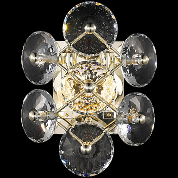 Бра Белое золото/Прозрачный E14 2*40Вт WE110.02.301 WERTMARK