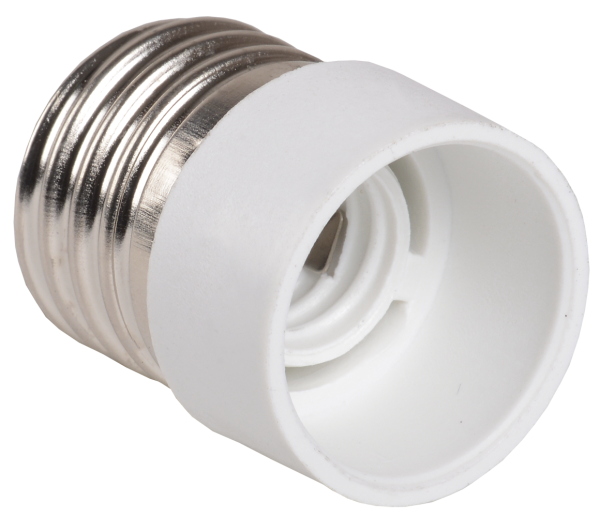 Переходник Е27-Е14 ПР27-14-К02 пластик белый (индивидуальный пакет) IEK