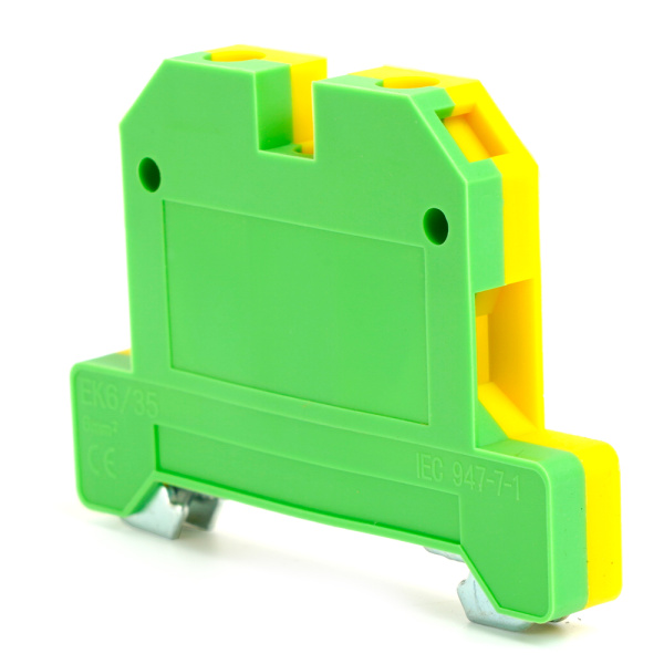 LD551-4-60 ЗНИ Зажим наборный изолированный (винтовой) 6,0 мм² (JXB 6), желтый,зеленый STEKKER